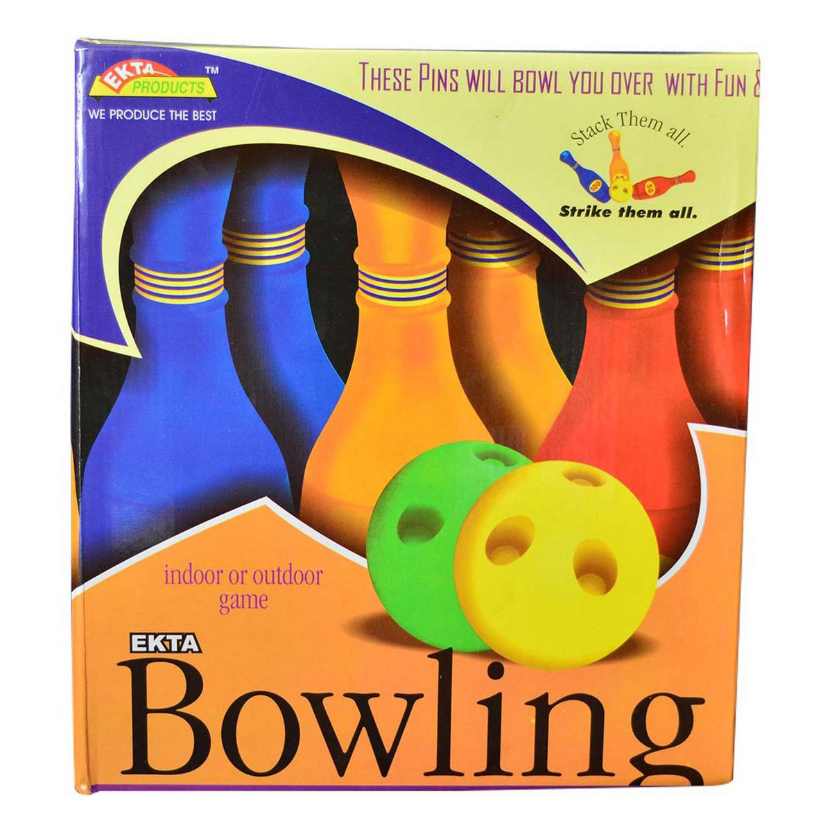 Ekta Bowling Set 6 Pins Fun Game