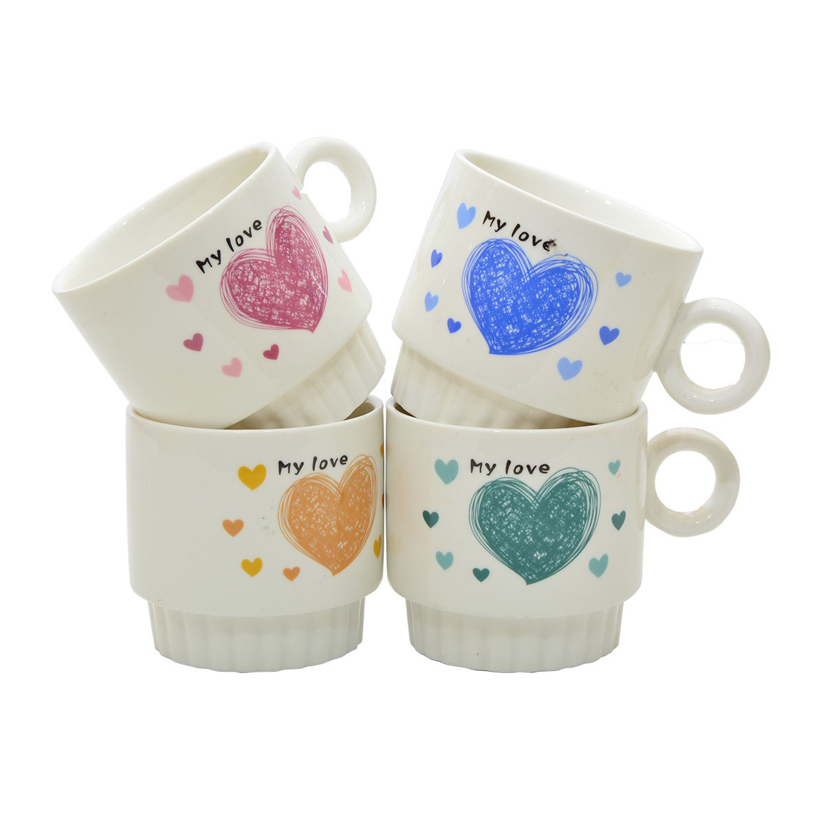 Coffee Cups Set With Cup Holder