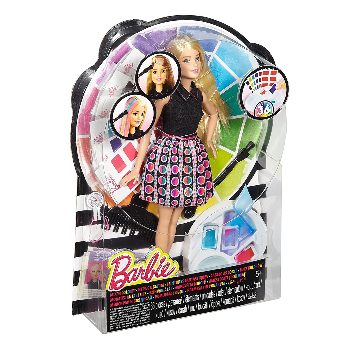 Barbie Spring Hair Feature Doll, Multi Color