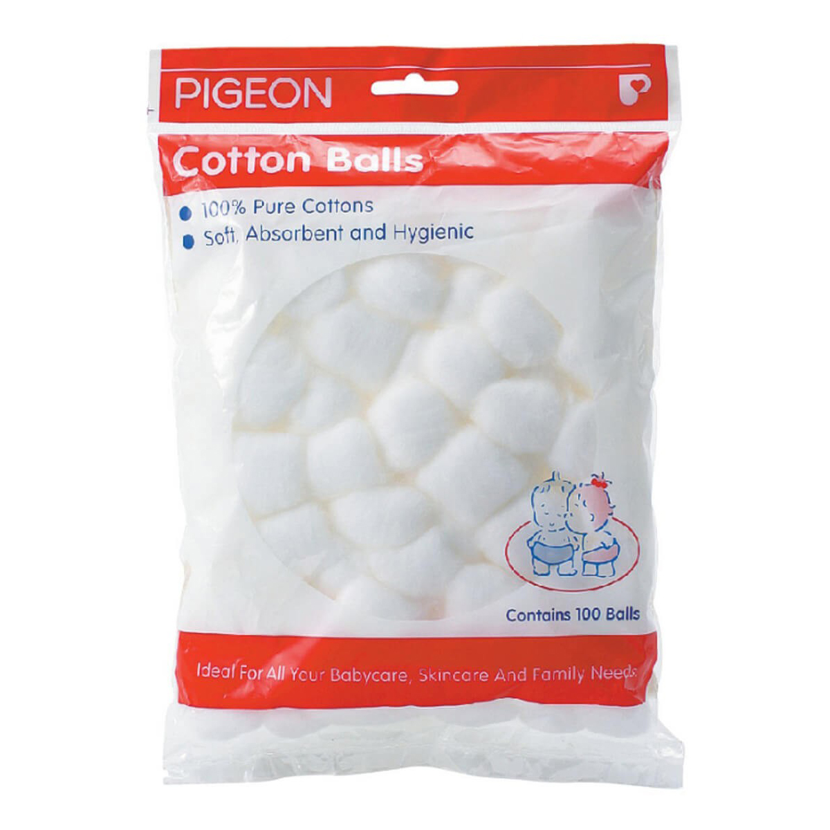 Pigeon Cotton Balls Pack PSH (100 Pieces)