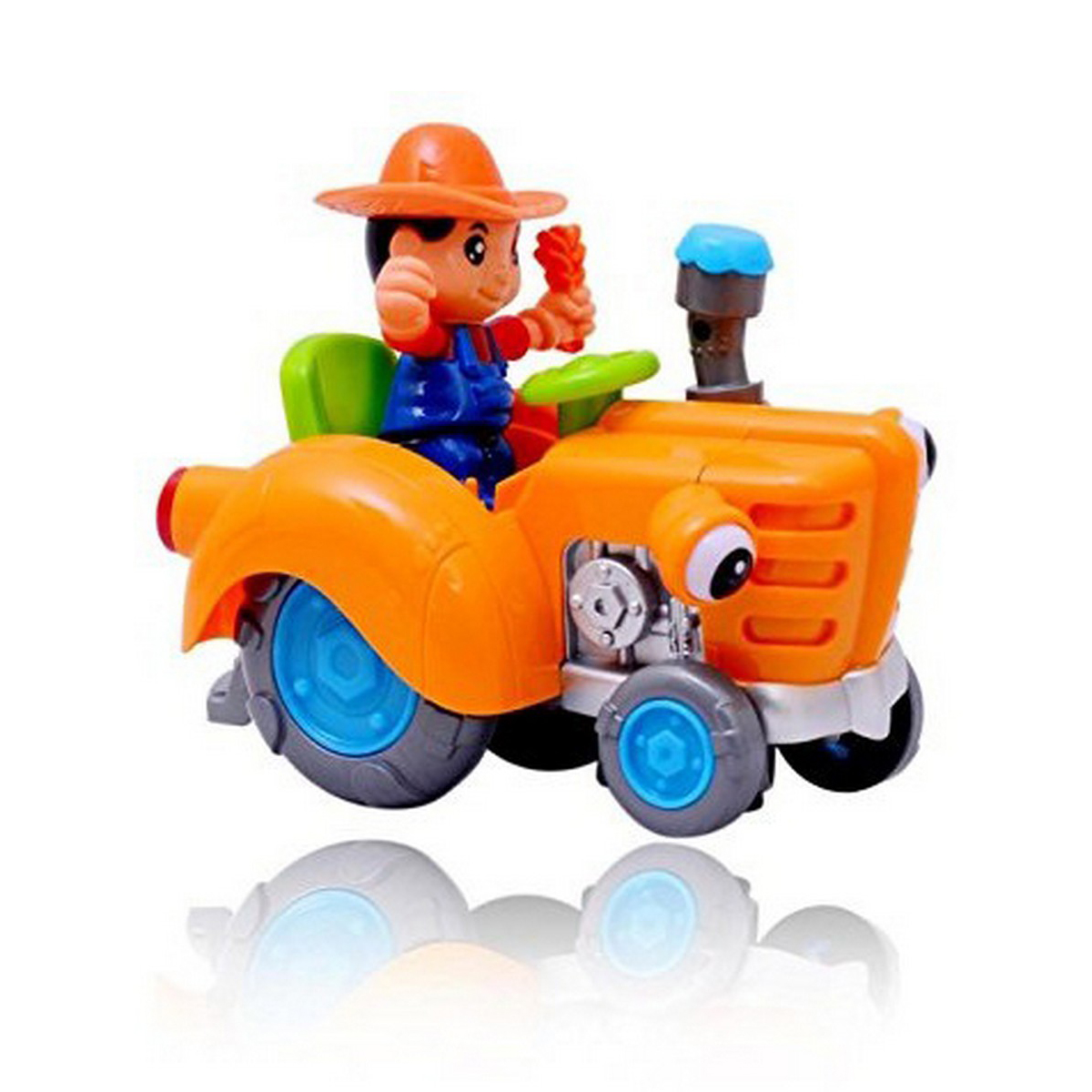 Light & Music Swing Farmer Car Toy- Orange