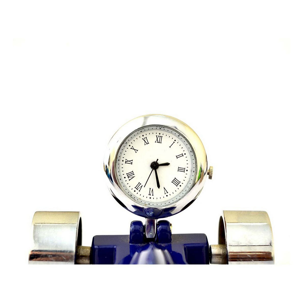 Race Car Paper Weight with Clock - Blue