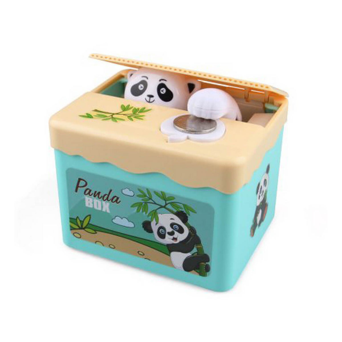 Automated Cute Panda Steal Coin Piggy Bank - Multicolor