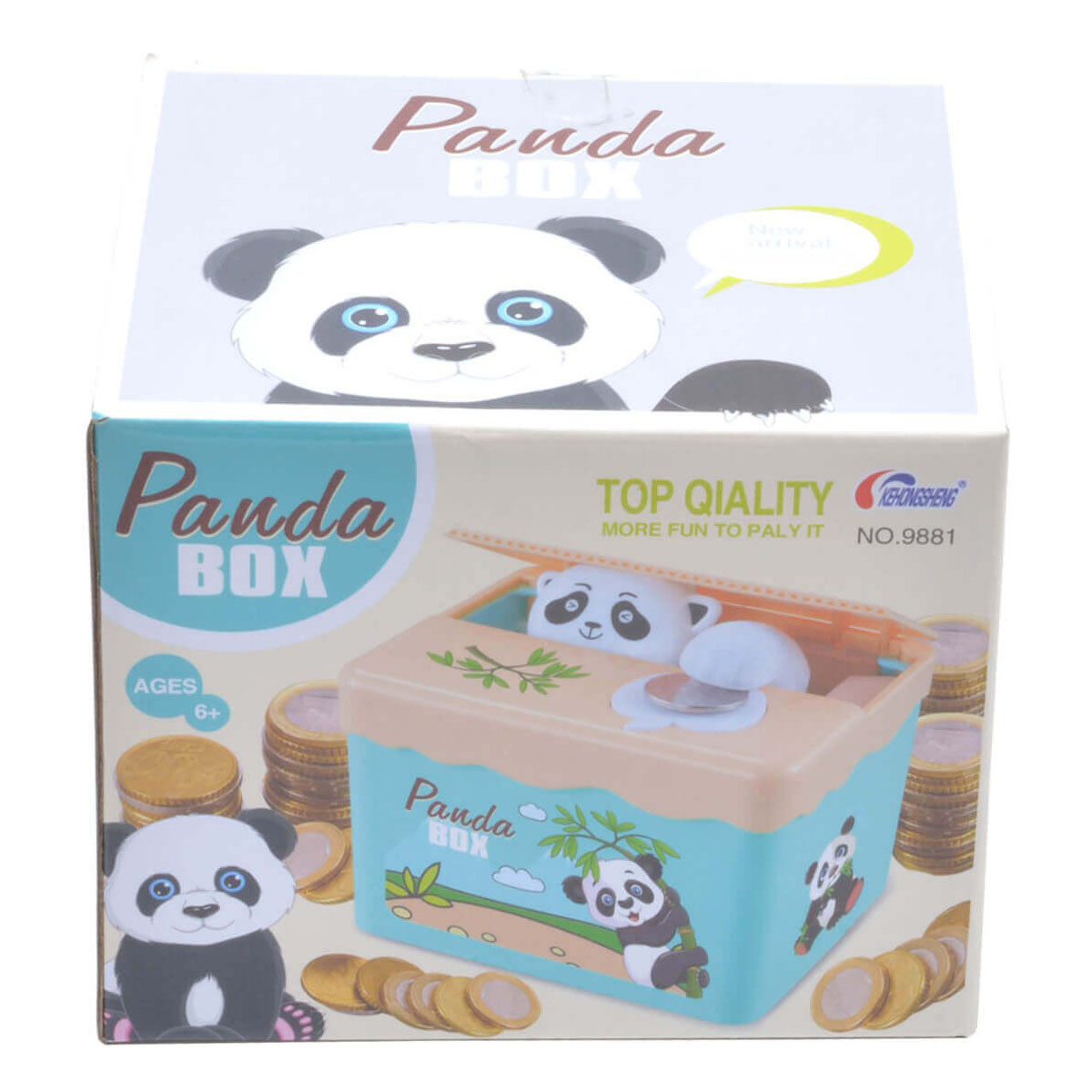 Automated Cute Panda Steal Coin Piggy Bank - Multicolor
