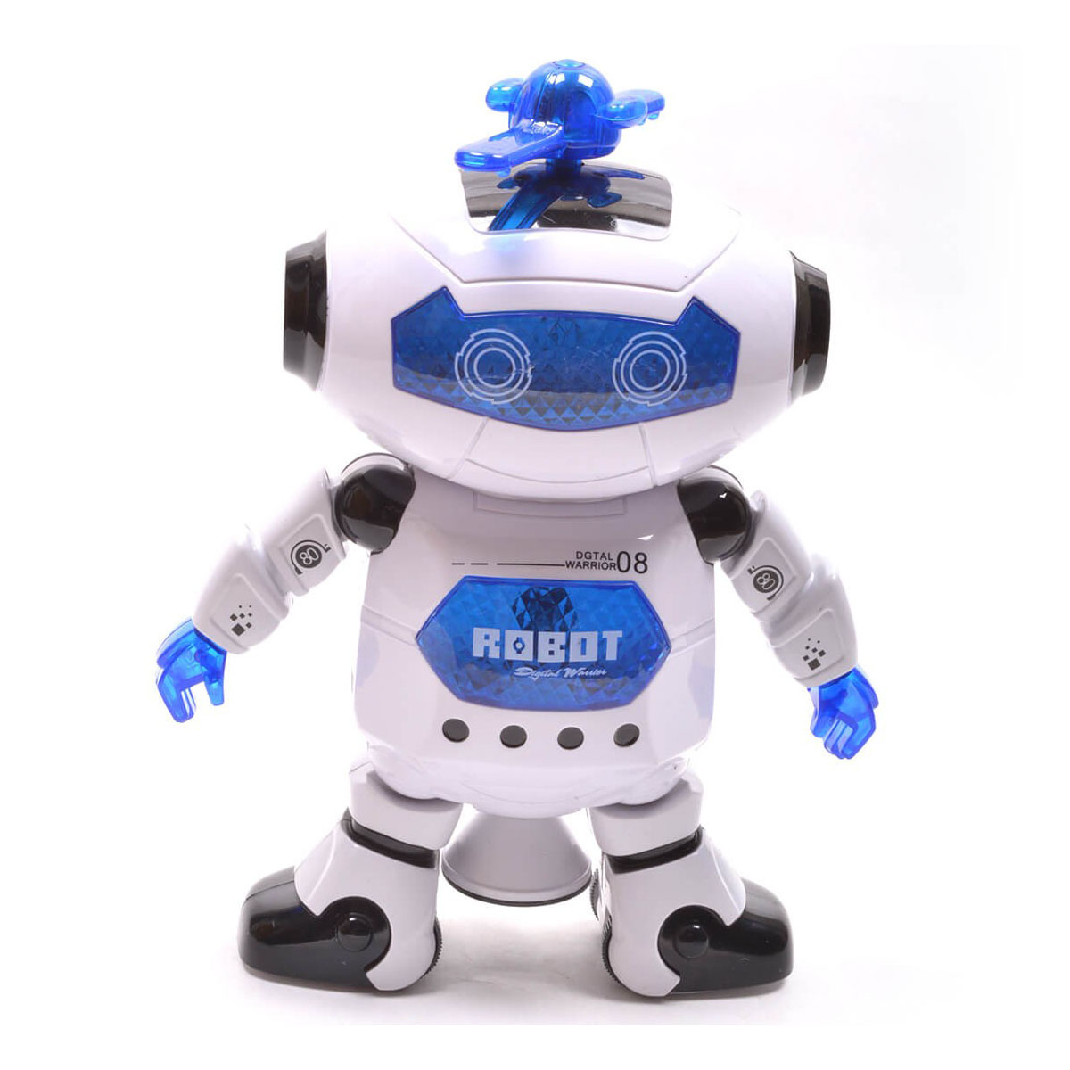 Dancing Robot with 3D Lights and Music - White