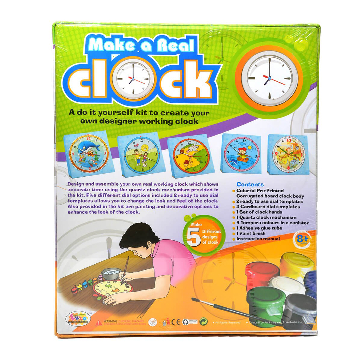 Ekta Paint & Make a Real Clock for Kids
