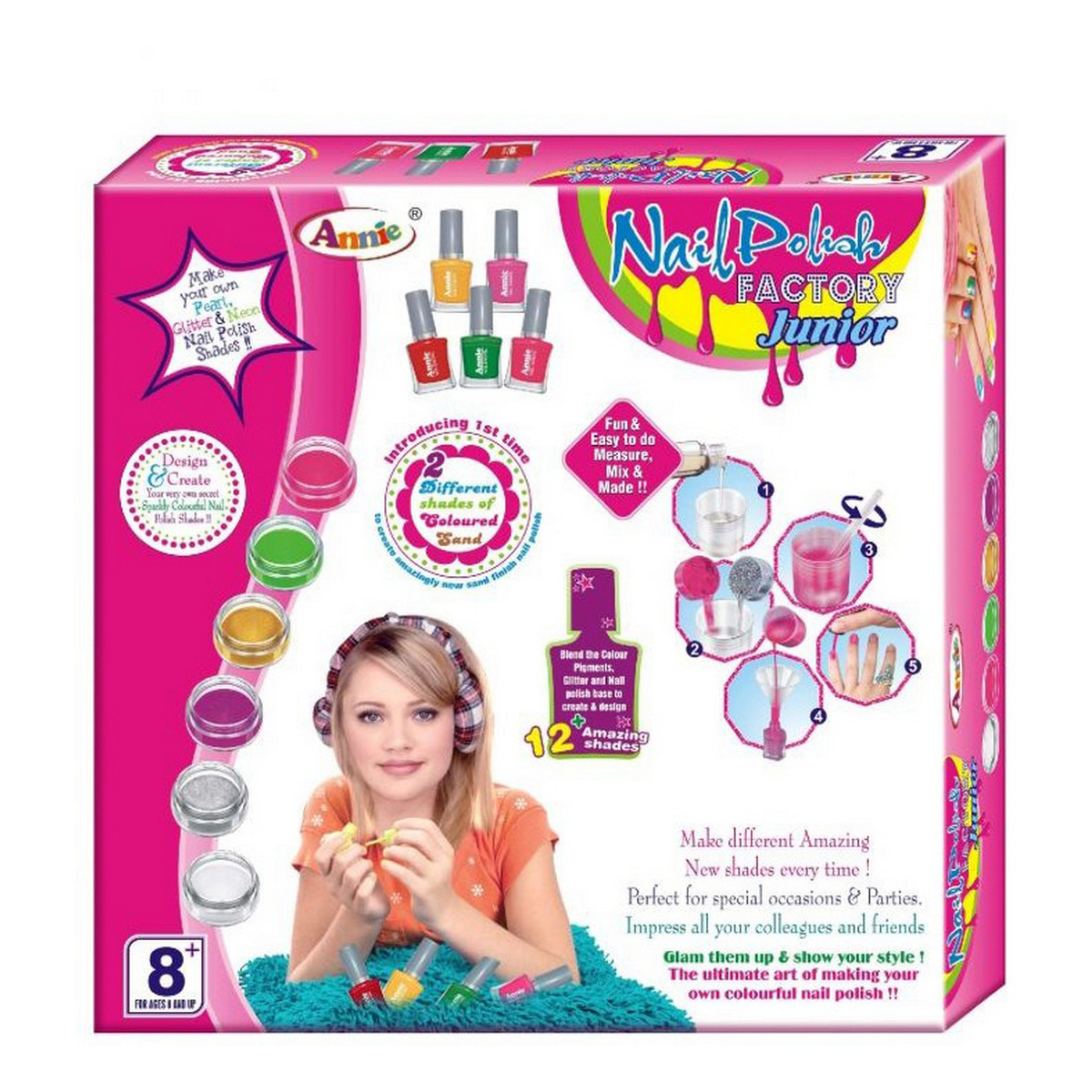 Annie Nail Polish Factory for Girls- Multicolor