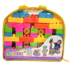 100 Pieces Building Blocks with Stickers for kids (Multicolor Big Size Blocks)