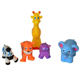 Colourful Squeeze Toys Pingu Animals 5 Pcs