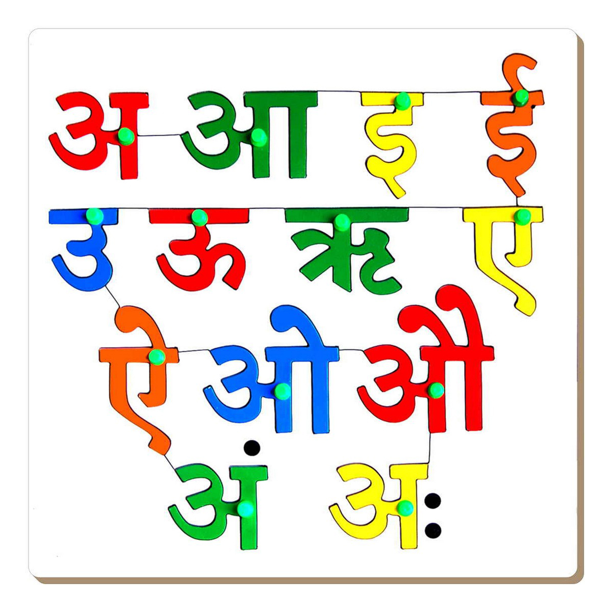 Little Genius - Hindi Vowel Puzzle with Knob