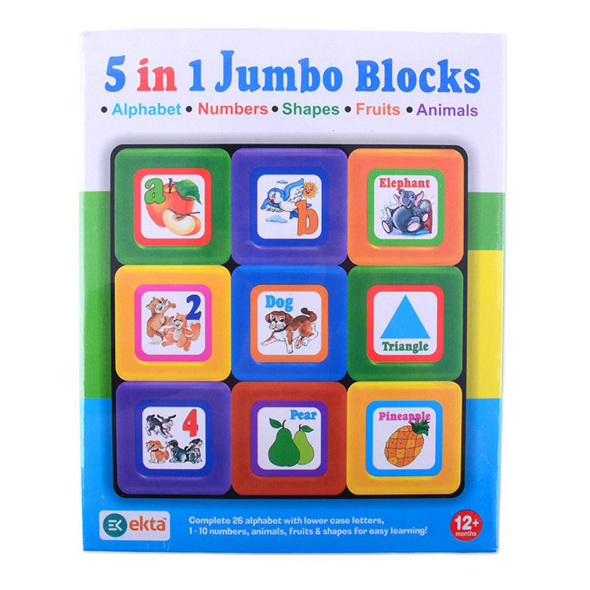 Ekta Jumbo Blocks for Kids- 5 in 1 Pack