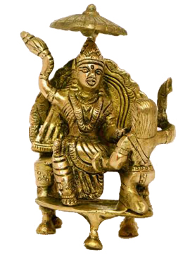 Baglamukhi Brass Murti (13×6 inch)