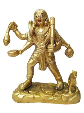Bhairav Brass Murti (7×6 inch)